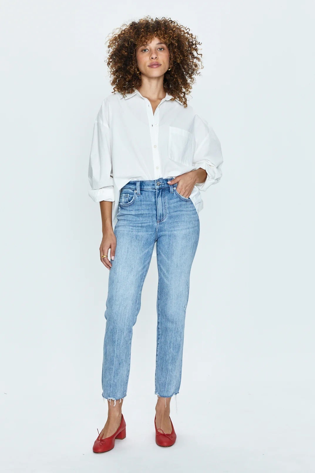 Monroe Crop High Rise Cigarette Monet Vinatge by Pistola Denim Sage